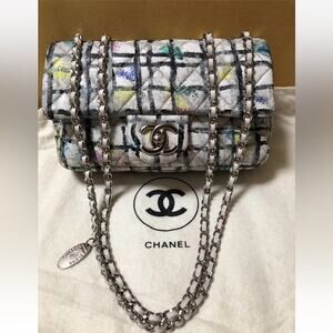 Chanel 2014 Graffiti Multicoloured Mini Flap Bag Limited Edition Charm Lambskin